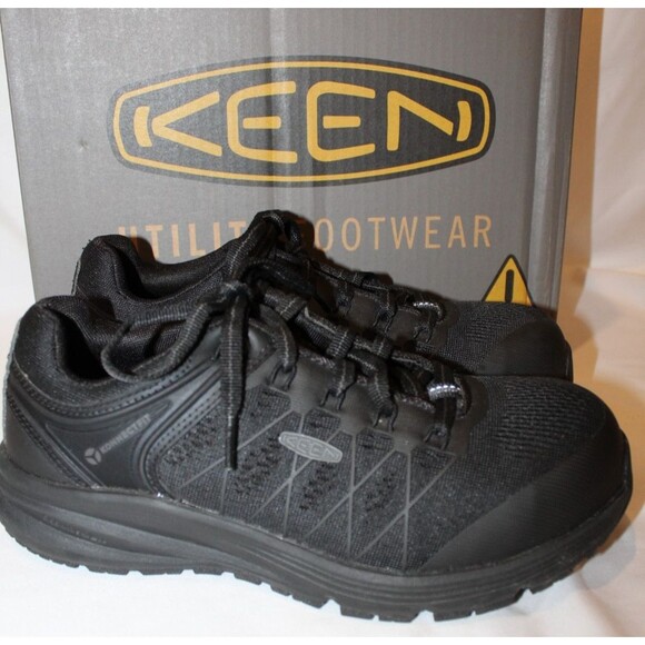 KEEN UTILITY WOMEN'S SIZE 7.5M VISTA ENERGY CARBON TOE WORK SHOES BLACK NIB - Picture 3 of 7